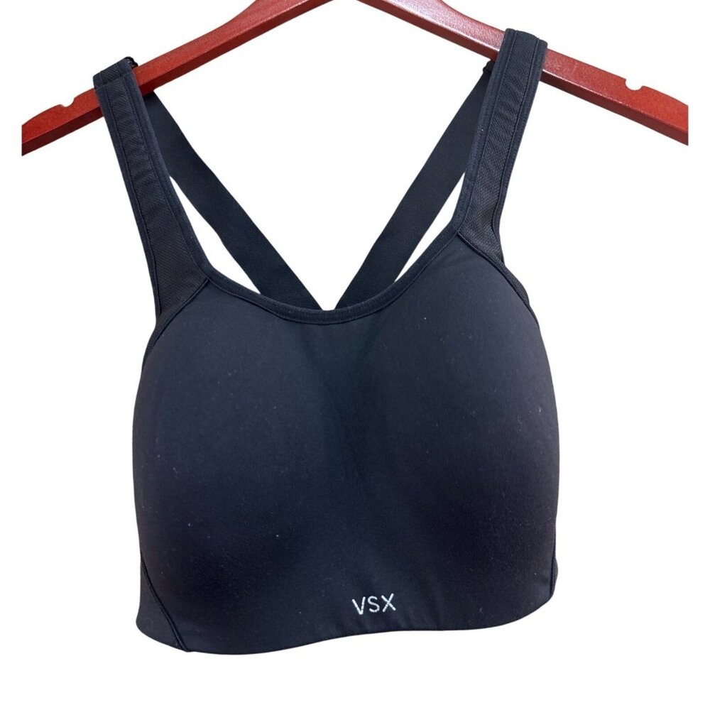 Victorias Secret VSX Sport Black Crossback Molded Sports Bra Size S